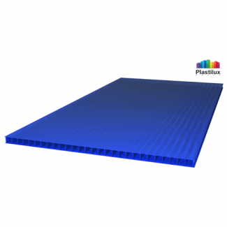 Сотовый поликарбонат ROYALPLAST, цвет синий, размер 2100x6000 мм, толщина 6 мм