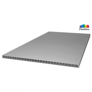 Сотовый поликарбонат ROYALPLAST, цвет серебро, размер 2100x6000 мм, толщина 8 мм