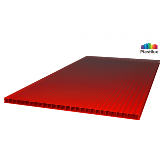 Сотовый поликарбонат SUNNEX, цвет красный, размер 2100x12000 мм, толщина 6 мм